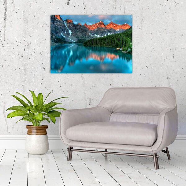 Tablou - Lac turcoaz (70x50 cm)
