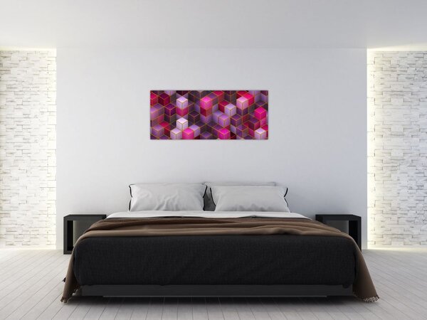 Tablou - Cuburi violet (120x50 cm)