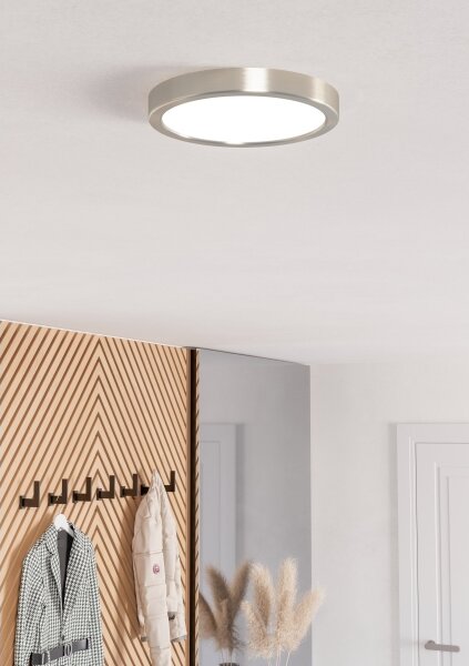 Eglo 901381 - Plafonieră LED FUEVA-Z RGBW dimabilă, sticlă fumurie, LED/11,2W/230V 21,1cm IP44 crom