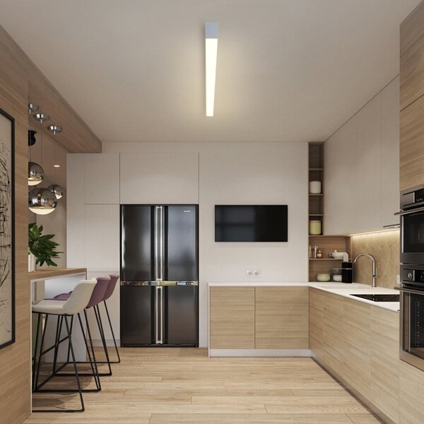 Brilagi - Plafonieră LED reglabilă SLEEKLINE LED/40W/230V Wi-Fi Tuya argintiu+telecomandă