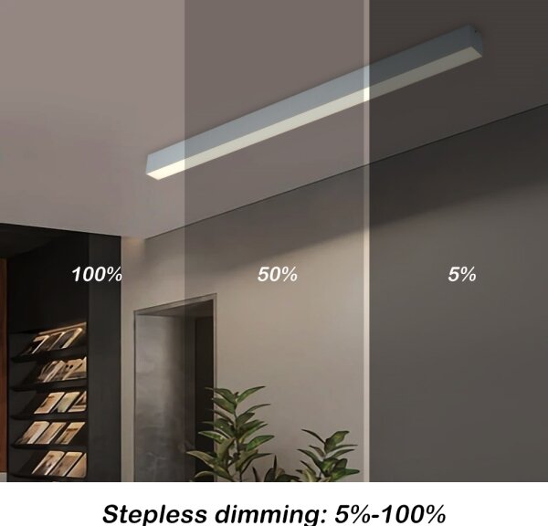 Brilagi - Plafonieră LED reglabilă SLEEKLINE LED/40W/230V Wi-Fi Tuya argintiu+telecomandă