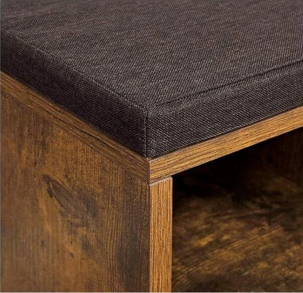 Banca cu suport pantofi Model Briana, Maro, 104x30x48 cm