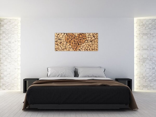 Tablou - Inima din lemn (120x50 cm)