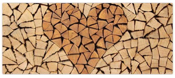 Tablou - Inima din lemn (120x50 cm)