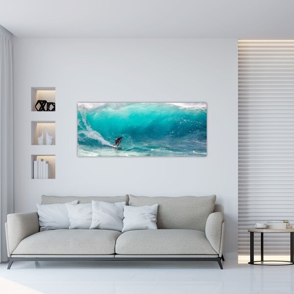 Tablou - Surfer în valuri (120x50 cm)