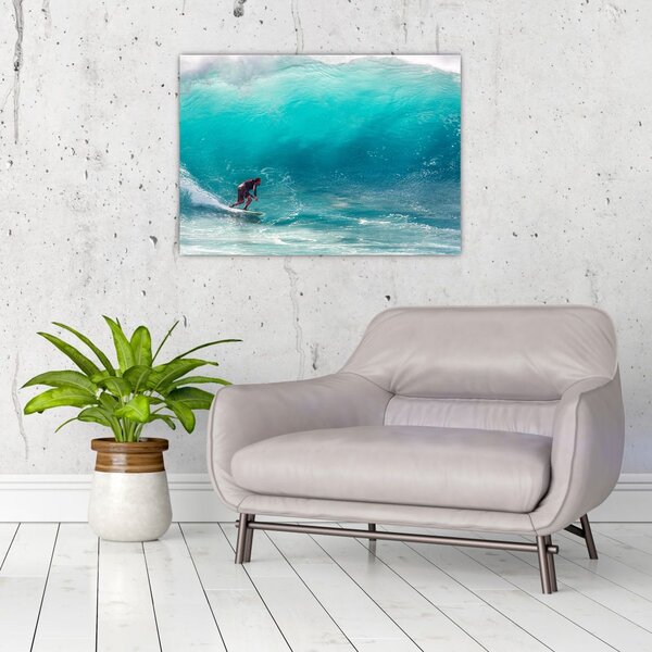Tablou - Surfer în valuri (70x50 cm)