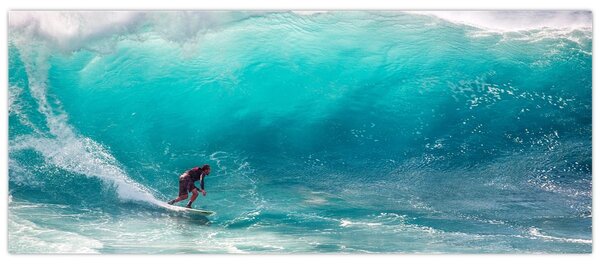 Tablou - Surfer în valuri (120x50 cm)