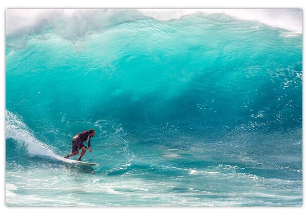Tablou - Surfer în valuri (90x60 cm)