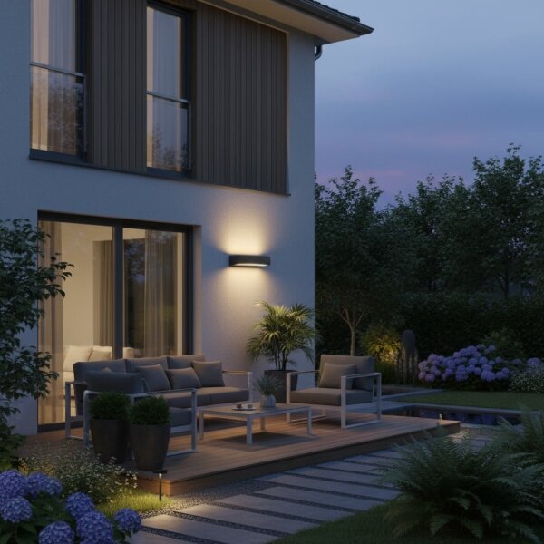 Ideal lux - Aplica perete exterior 2xE27/60W/230V negru