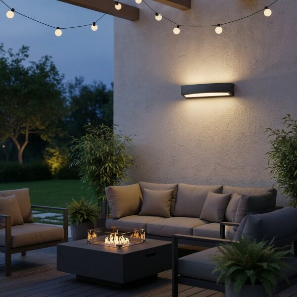 Ideal lux - Aplica perete exterior 2xE27/60W/230V negru
