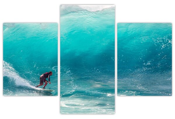 Tablou - Surfer în valuri (90x60 cm)