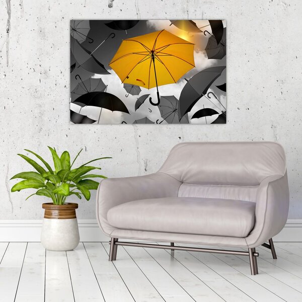 Tablou - Umbrelă galbenă (90x60 cm)