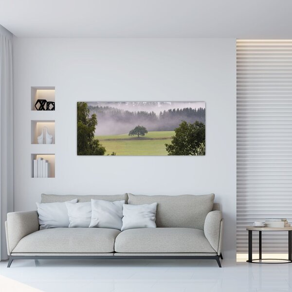 Tablou - Lunca cu copac (120x50 cm)