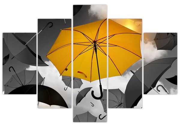 Tablou - Umbrelă galbenă (150x105 cm)