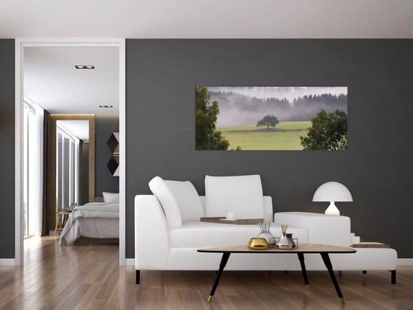 Tablou - Lunca cu copac (120x50 cm)