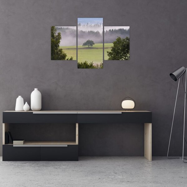Tablou - Lunca cu copac (90x60 cm)
