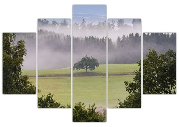 Tablou - Lunca cu copac (150x105 cm)