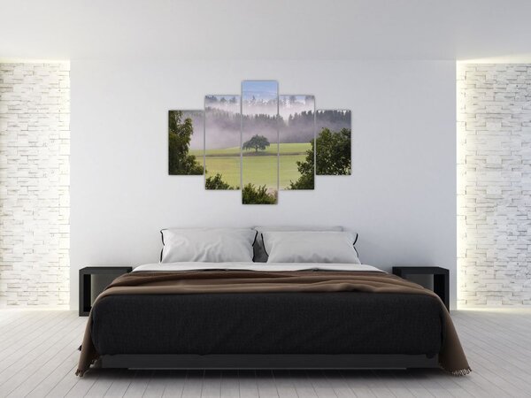 Tablou - Lunca cu copac (150x105 cm)