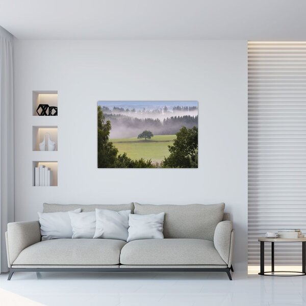 Tablou - Lunca cu copac (90x60 cm)