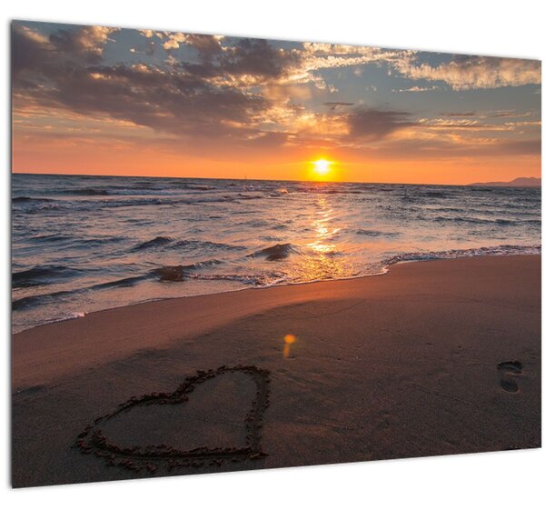 Tablou - Inima în nisip (70x50 cm)