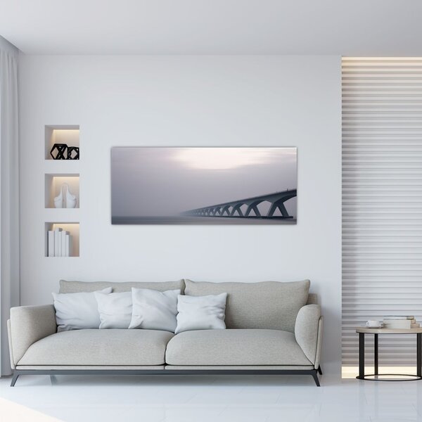 Tablou - Podul în ceață (120x50 cm)