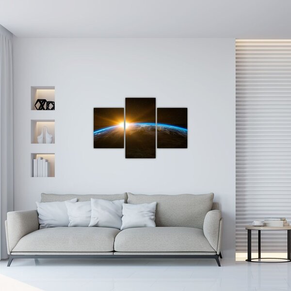 Tablou - Planeta Pământ și univers (90x60 cm)