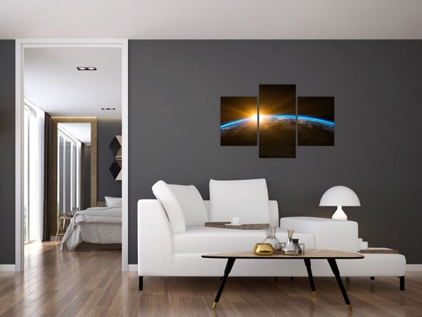 Tablou - Planeta Pământ și univers (90x60 cm)