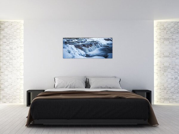 Tablou - Râu iarna (120x50 cm)