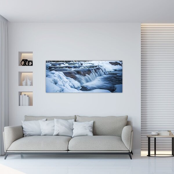 Tablou - Râu iarna (120x50 cm)