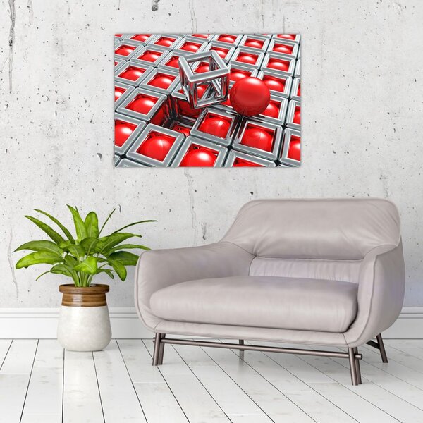 Tablou - Abstract metalic 3D (70x50 cm)