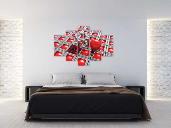 Tablou - Abstract metalic 3D (150x105 cm)