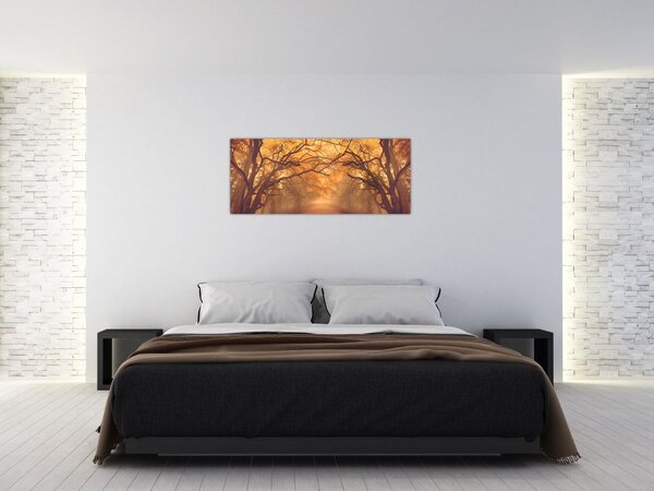 Tablou - Peisaj de toamnă cu drum (120x50 cm)
