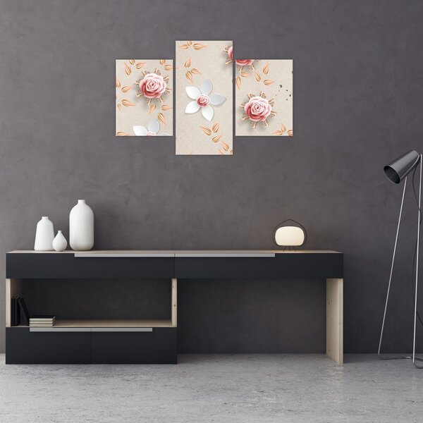 Tablou - Flori de trandafiri (90x60 cm)