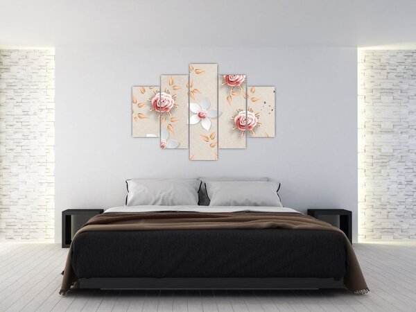 Tablou - Flori de trandafiri (150x105 cm)