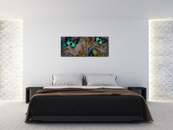 Tablou - Fluturi strălucitori în imagine (120x50 cm)