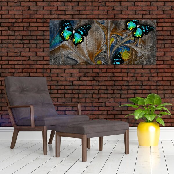 Tablou - Fluturi strălucitori în imagine (120x50 cm)