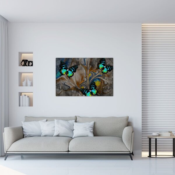 Tablou - Fluturi strălucitori în imagine (90x60 cm)