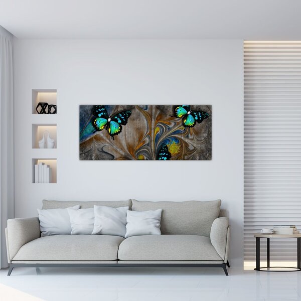 Tablou - Fluturi strălucitori în imagine (120x50 cm)
