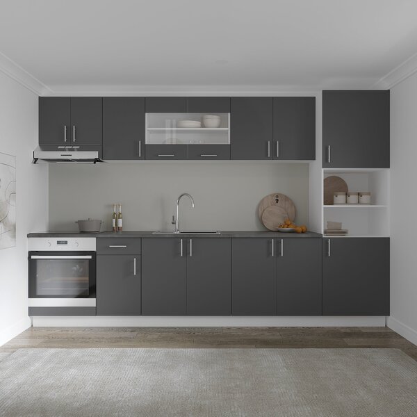 Corp haaus Karo, 2 Usi, Antracit/Alb, 80 x 50 x 80 cm