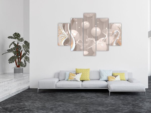 Tablou - Lebede fermecate (150x105 cm)