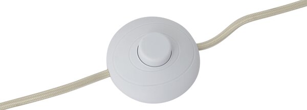 Lampă de podea scandinavă bej cu sticlă albă - Wisp