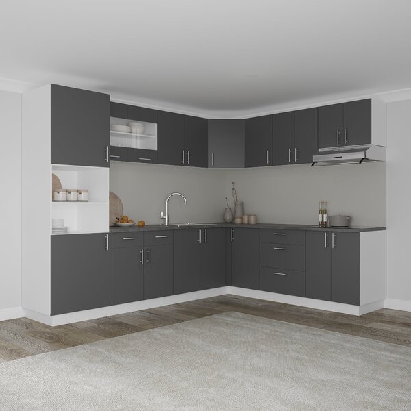 Corp haaus Karo, Antracit/Alb, 98 x 50 x 80 cm