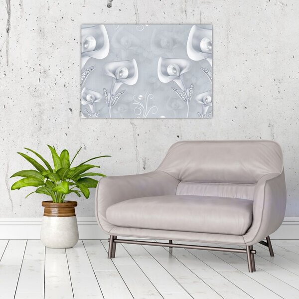 Tablou - Flori de perle (70x50 cm)