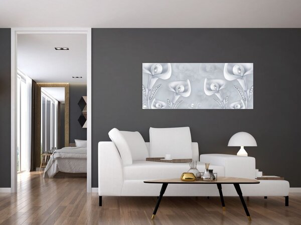 Tablou - Flori de perle (120x50 cm)