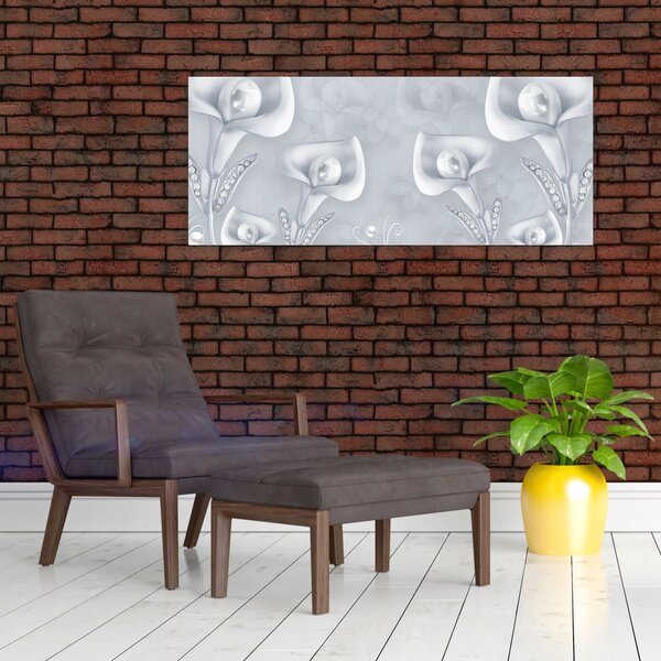 Tablou - Flori de perle (120x50 cm)