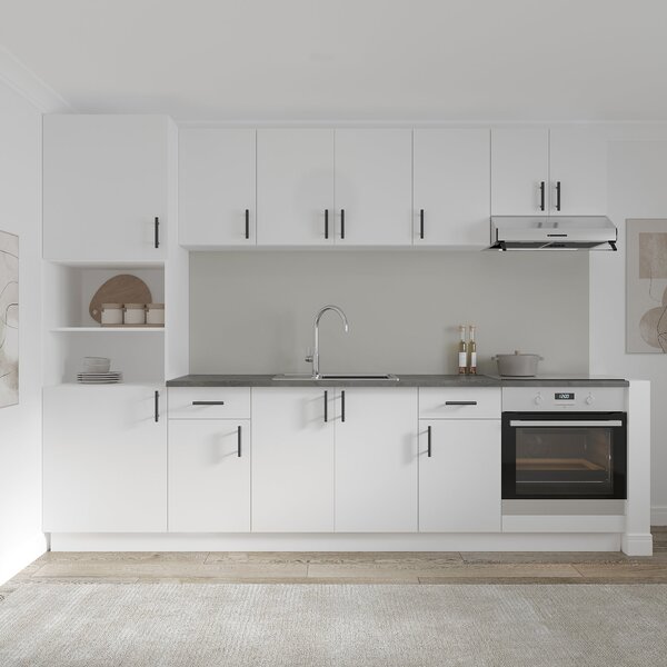 Set haaus V24, Alb, Blat Thermo 28 mm, L 280 cm