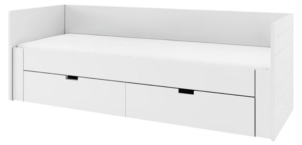 KONDELA Patul extensibil, alb, 90/180x200, ANTONY