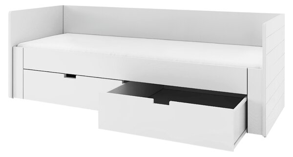 KONDELA Patul extensibil, alb, 90/180x200, ANTONY