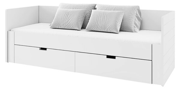 KONDELA Patul extensibil, alb, 90/180x200, ANTONY