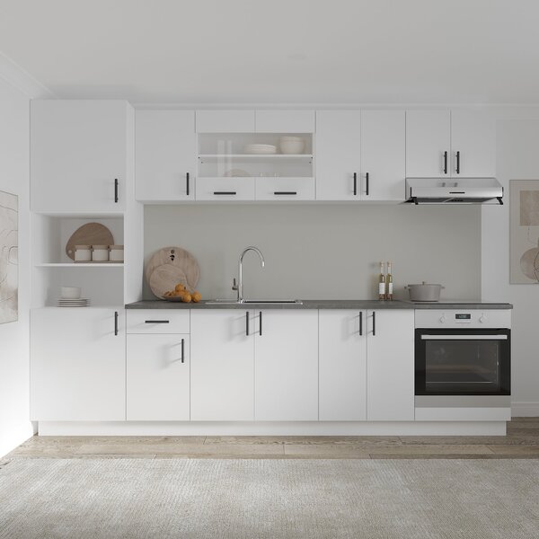 Corp haaus Karo, 2 Usi, cu spatiu cuptor, Alb, 60 x 57 x 210 cm